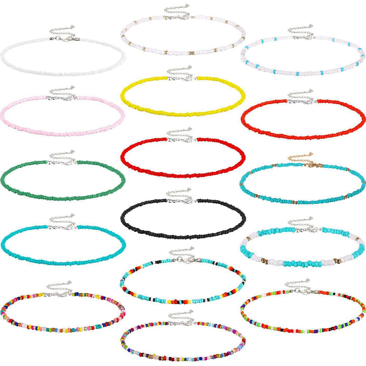 Colorful Beaded Choker Necklace Kalsten