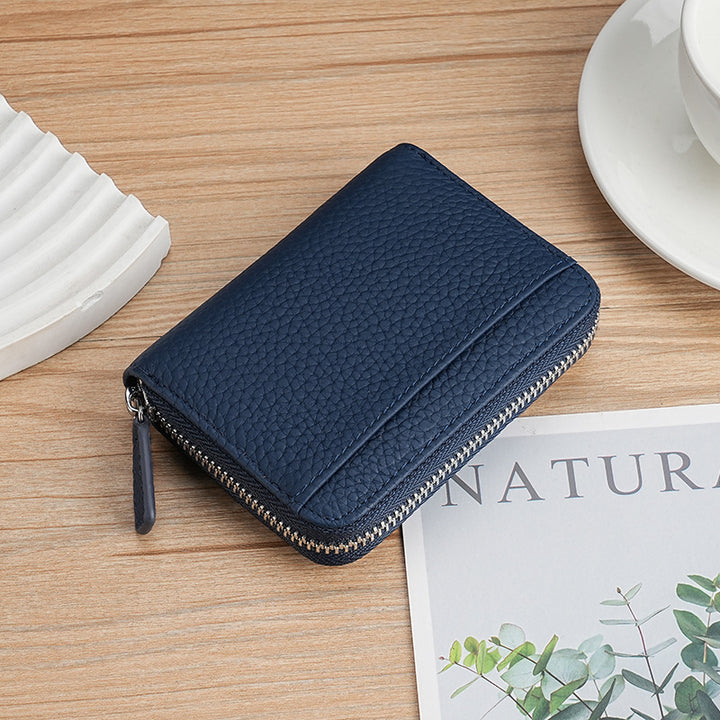 Minimalist Zippered Leather Wallet