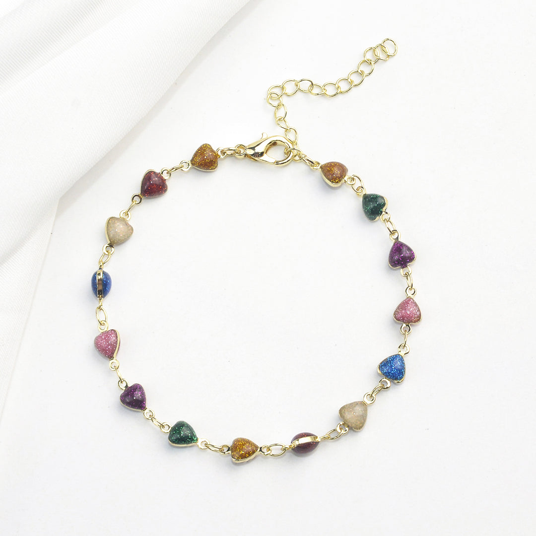 Heart-Shaped Beaded Anklet Kalsten
