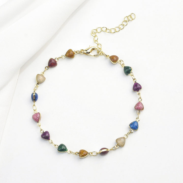 Heart-Shaped Beaded Anklet Kalsten