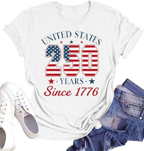 Unisex nan Patriotic semiquincentennial graphic cotton tee with distressed American flag and We the People print Kalsten