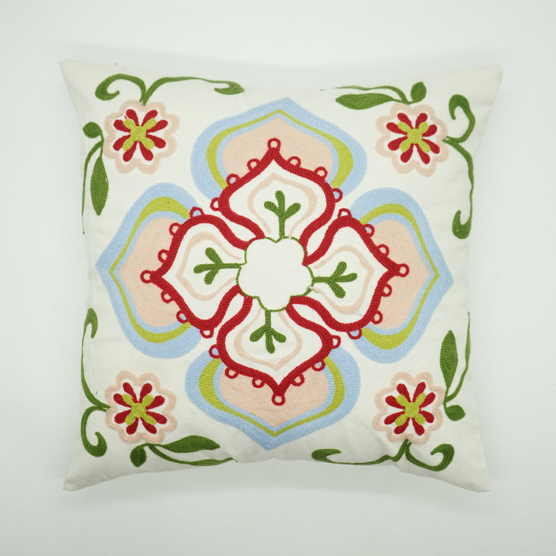 Decorative Embroidered Bird Cushion