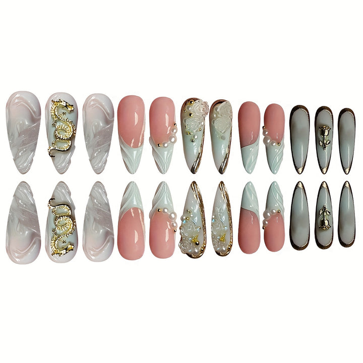 Creative Artistic Press-On Nail Design Kalsten