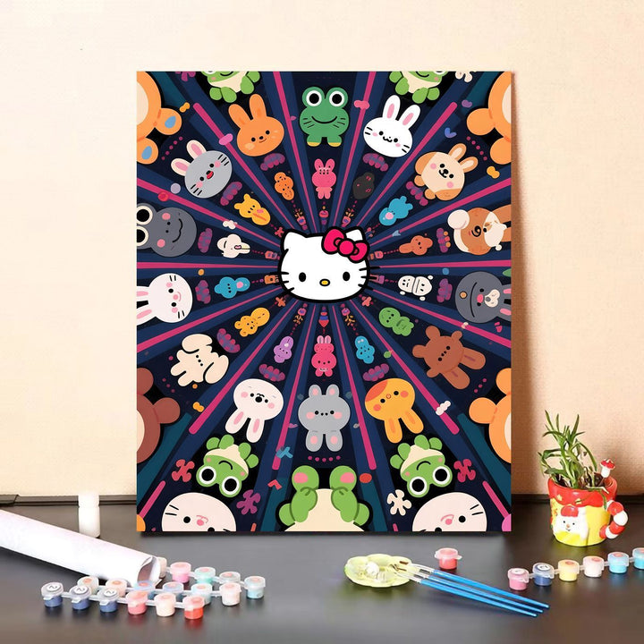 Cute Character Paint by Numbers Canvas Art Kit Kalsten