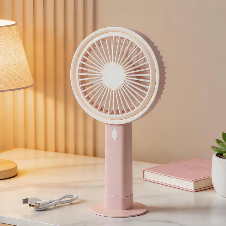 Women's Portable Table Fan with Integrated USB Charging Function Kalsten