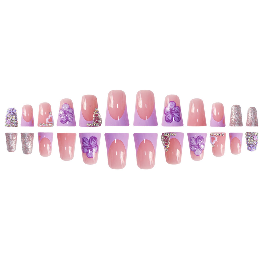 Creative Floral Acrylic Nail Art Kalsten