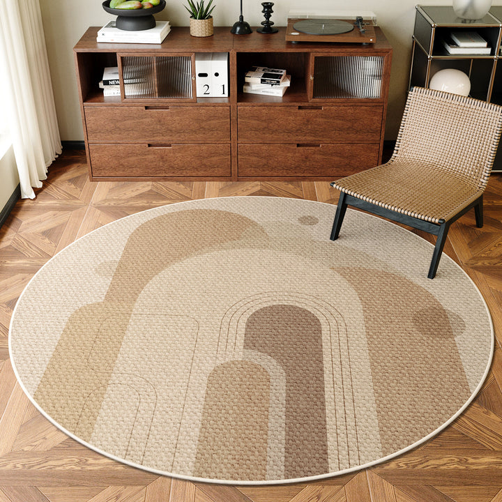 Textured Round Area Rug