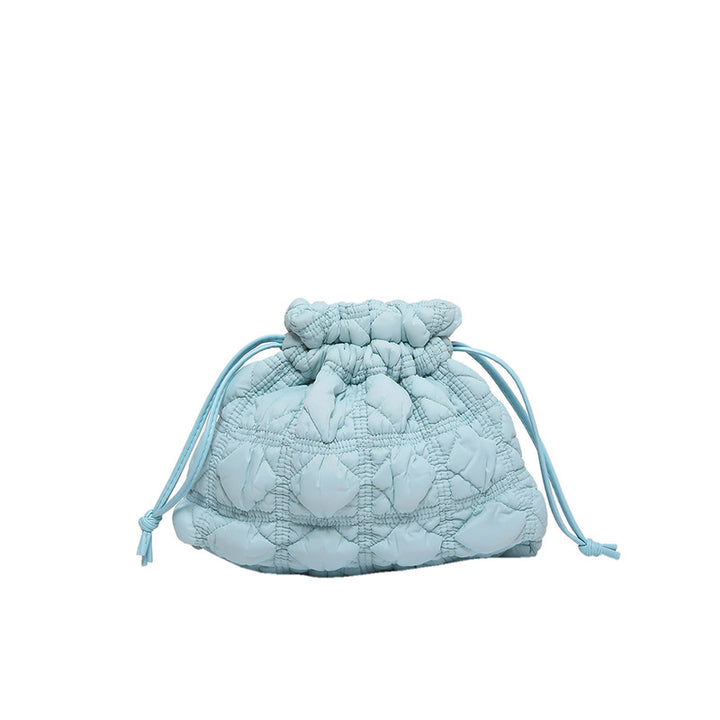 Quilted Drawstring Handbag