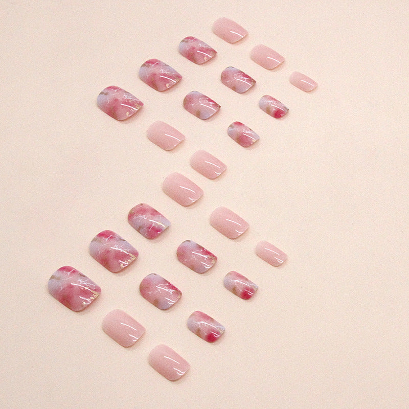 Marbled Gel Press-On Nail Art Kalsten