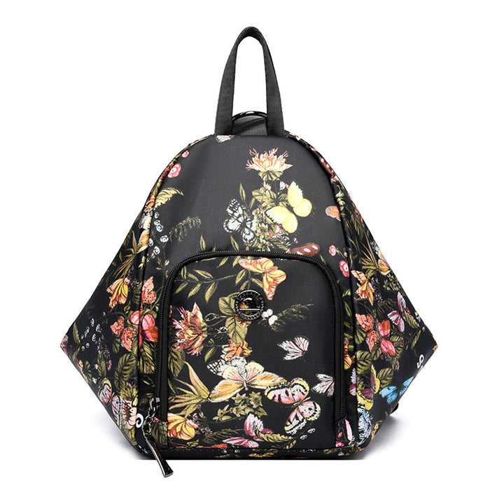 Floral Print Triangular Backpack