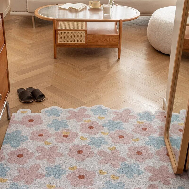 Floral Patterned Decorative Area Mat