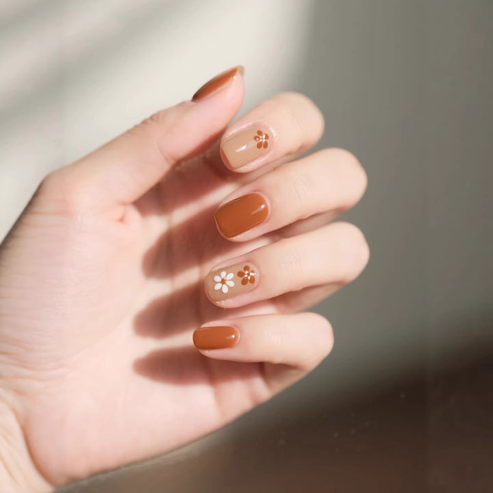 Artistic Floral Press-On Nails  1791773712