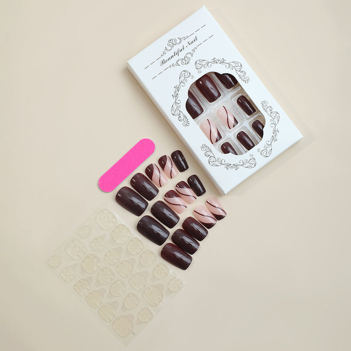 Premium Press-On Nail Art Set with Elegant Designs Kalsten