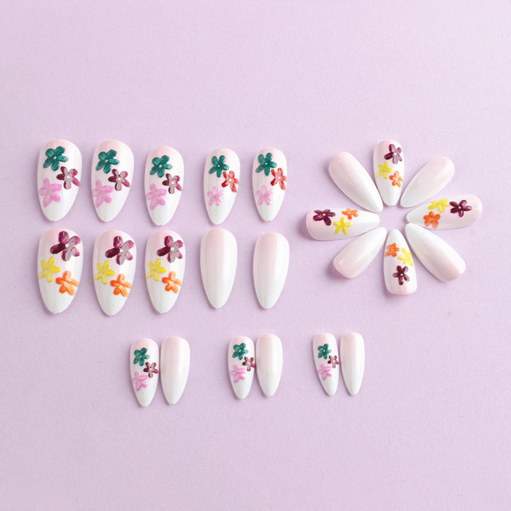 Floral Embellished Nail Art Set Kalsten