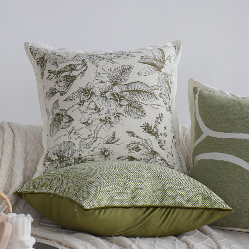 Patterned decorative cushion with textured chenille surface Kalsten