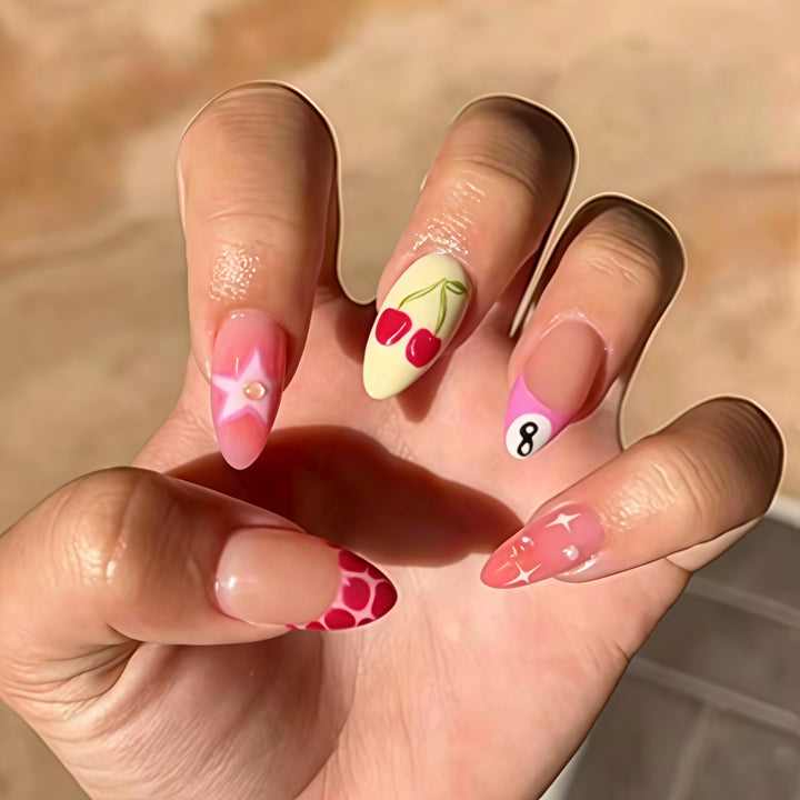 Artistic Fruit-Inspired Press-On Nail Art Kalsten