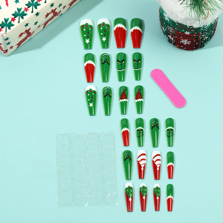 Festive artificial nails with Christmas motifs Kalsten