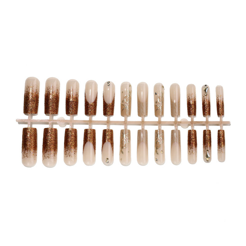 Glamorous Glitter Gradient Press-On Nails Kalsten