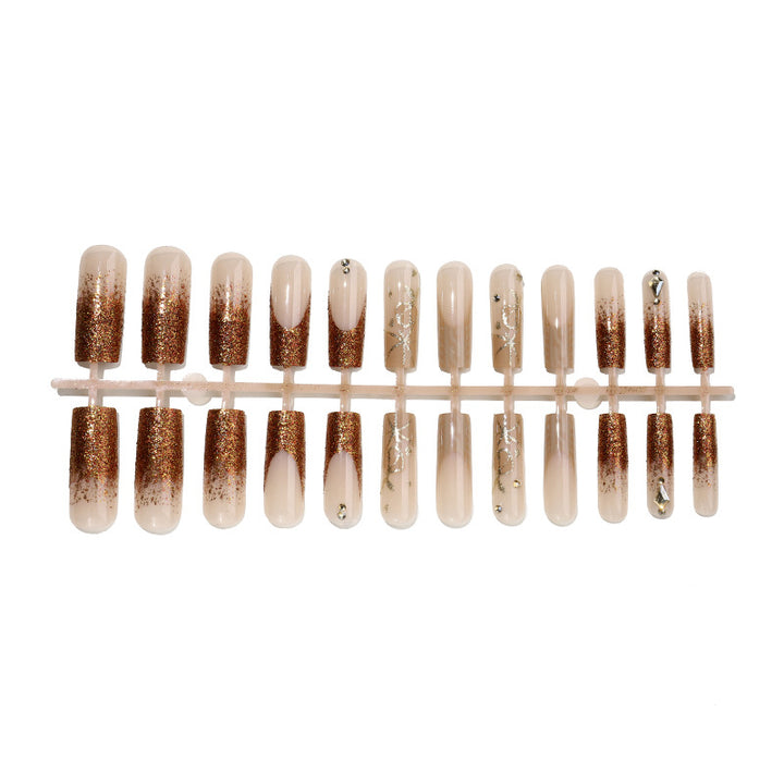 Glamorous Glitter Gradient Press-On Nails Kalsten