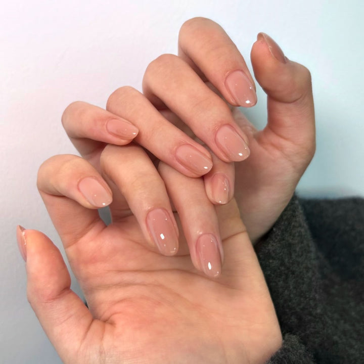 Natural Glossy Press-On Nails Kalsten