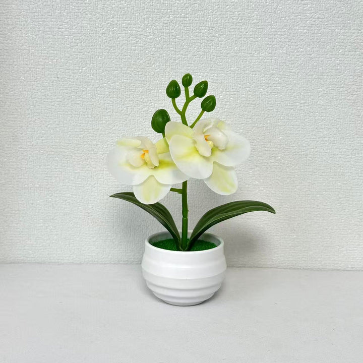 Lifelike Artificial Orchid Plant Arrangement for Indoor Decor