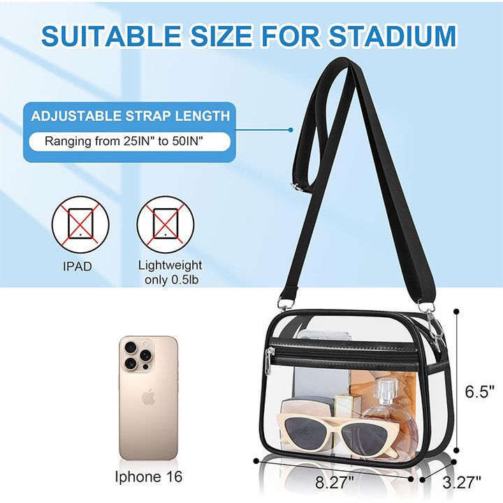 Transparent shoulder bag with versatile compartments Kalsten