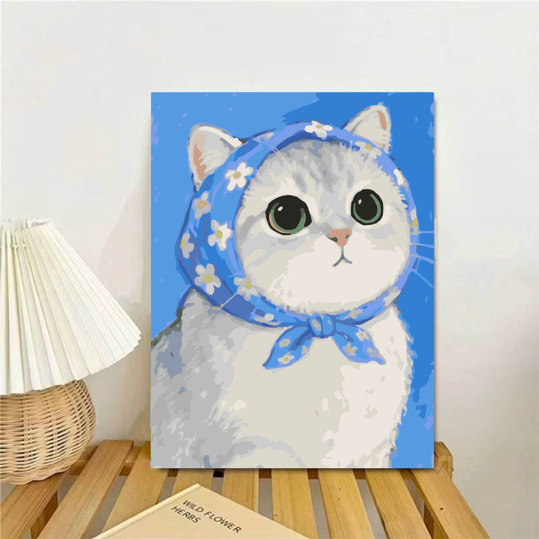 Cat-Themed Illustrated Wall Art Print Kalsten