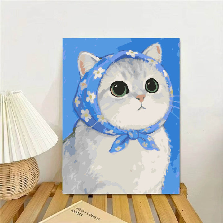 Cat-Themed Illustrated Wall Art Print Kalsten
