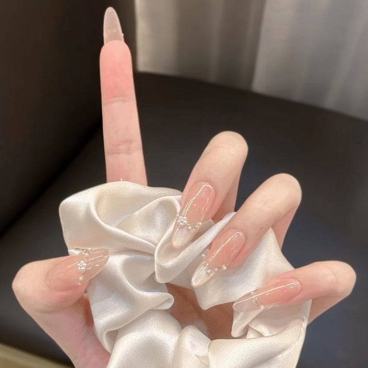 Elegant Rhinestone-Embellished Press-On Nail Tips Kalsten
