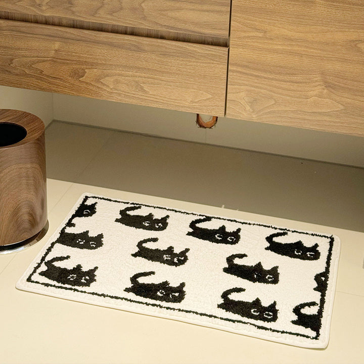 Cute Cat Print Bath Mat