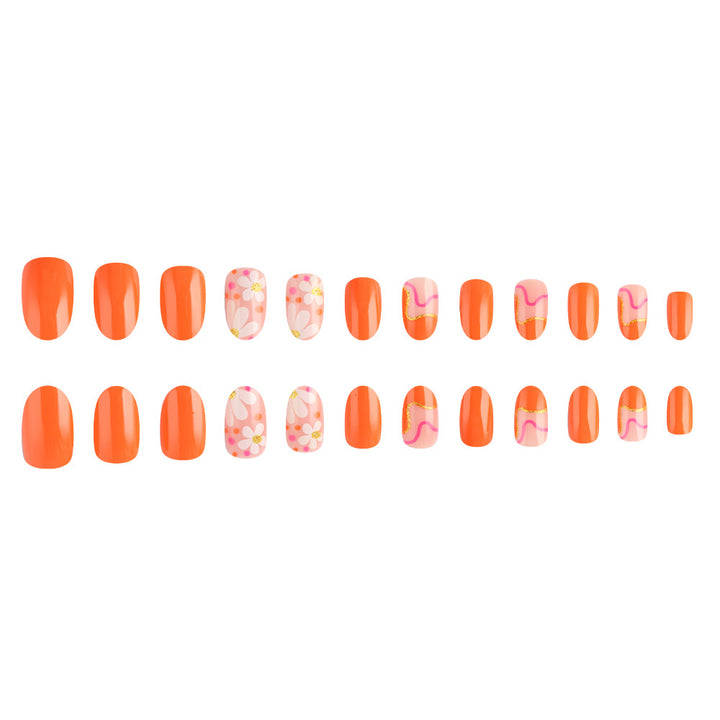Artistic Flower Design Press-On Nails Kalsten