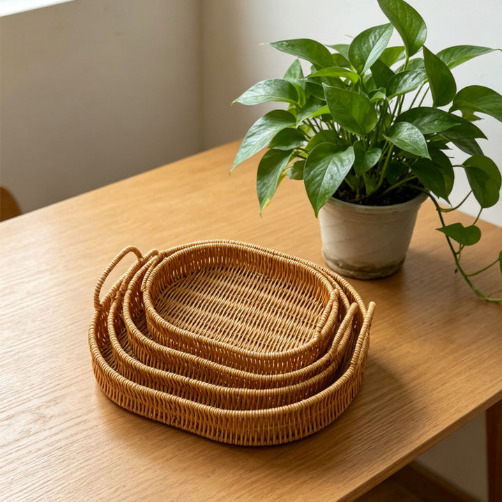 Natural Woven Serving Tray Kalsten