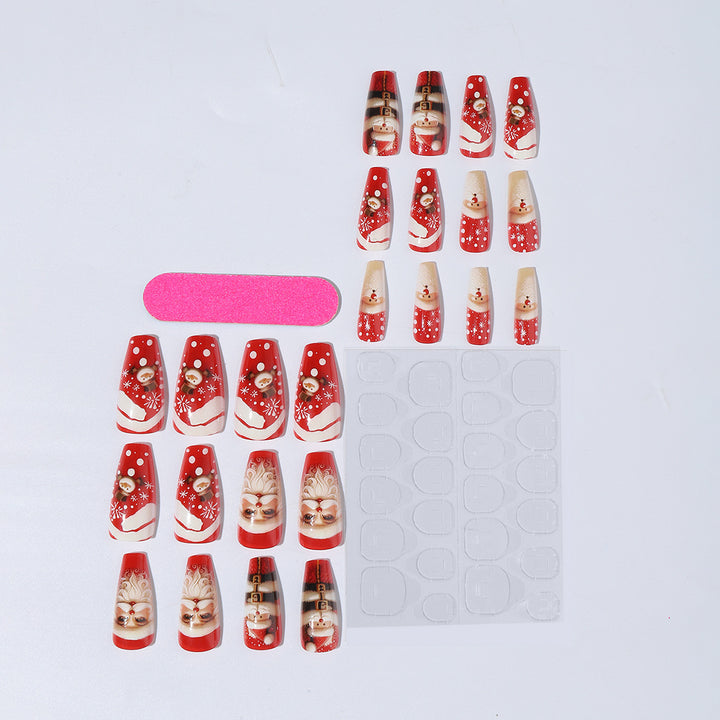 Artificial nail set with festive Christmas motifs Kalsten 1789119139