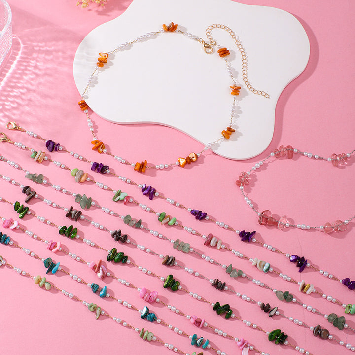 Elegant Floral Beaded Necklace Kalsten