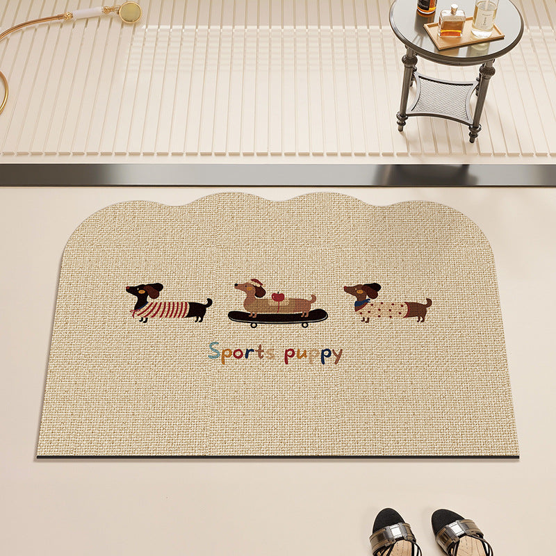 Playful Animal-Themed Kitchen Mat Kalsten