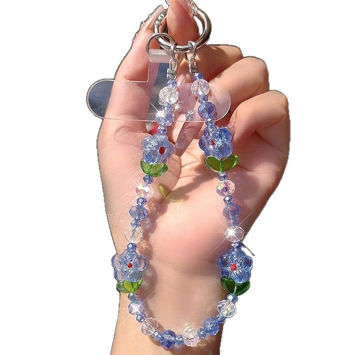 Floral Beaded Phone Lanyard Kalsten
