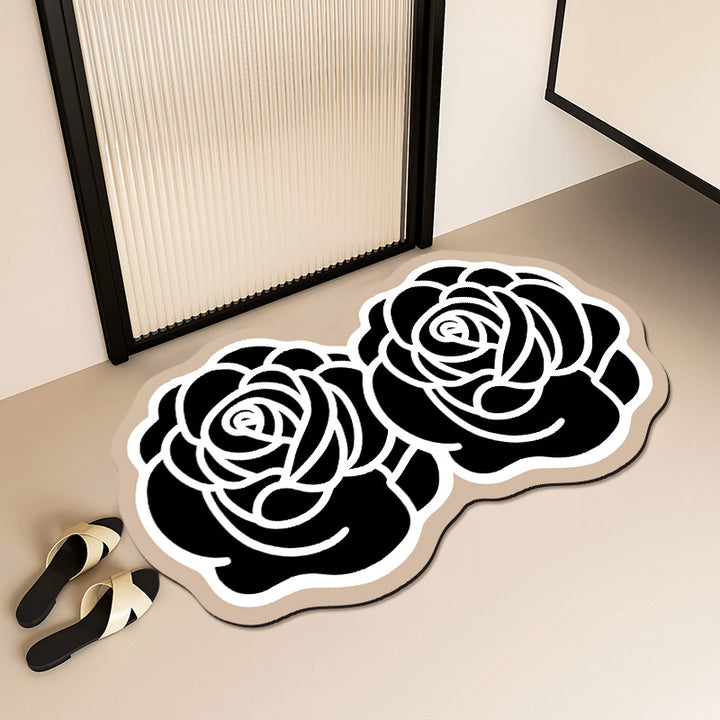 Floral-Inspired Decorative Area Mat