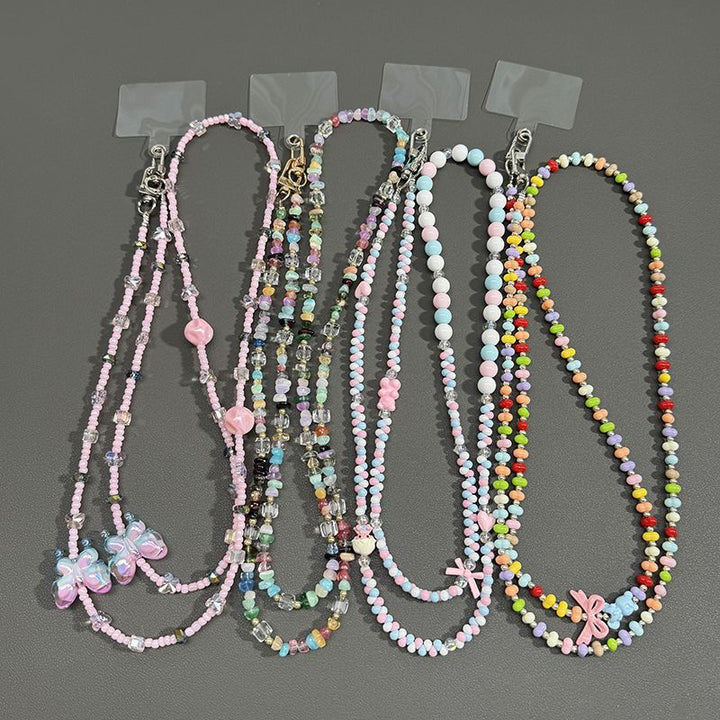 Beaded Eyewear Chain with Butterfly Accents Kalsten