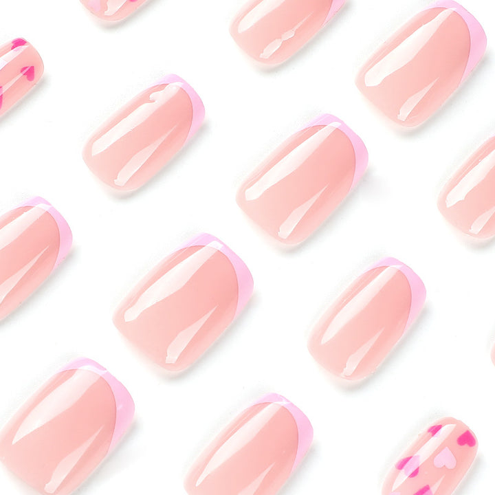 Elegant Nail Art with Heart Motifs Kalsten