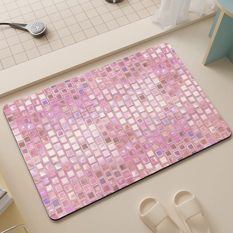 Luxurious Mosaic Design Bathroom Mat Kalsten