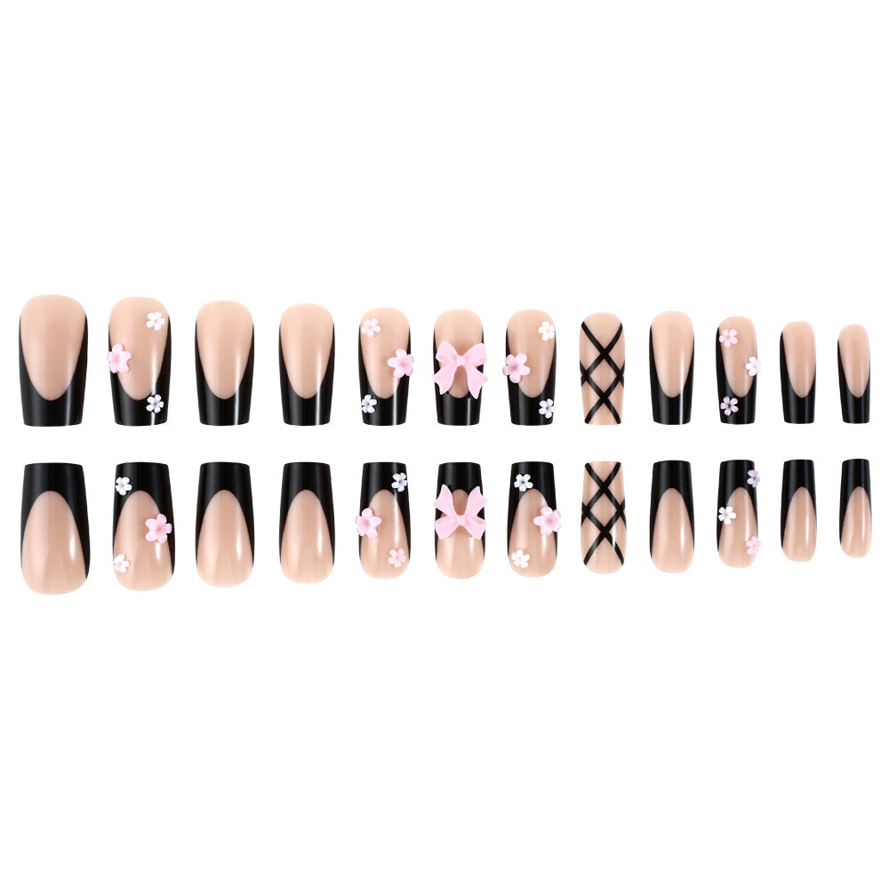 Decorative Floral Press-On Nail Art Set Kalsten