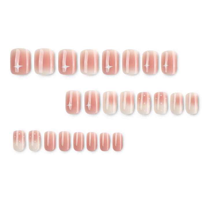 Nail art with ombre effect and glitter accents Kalsten
