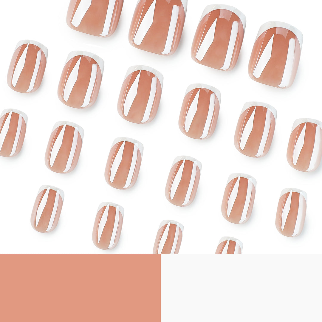Elegant Nail Extensions with French Finish Kalsten