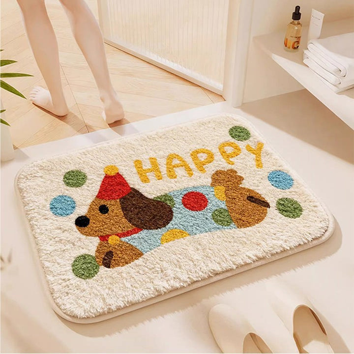 Children's Playful Dog Bath Mat Kalsten