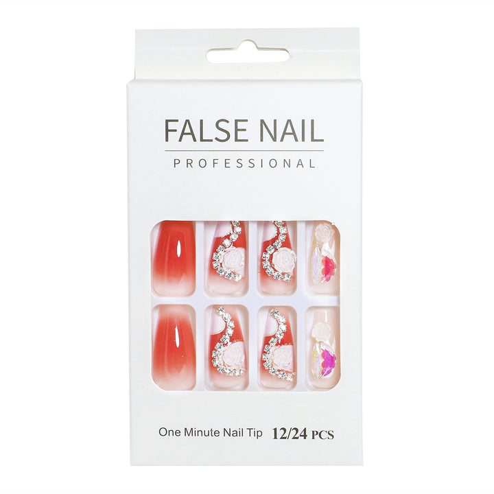 Decorative Press-On Nail Set with 3D Accents Kalsten