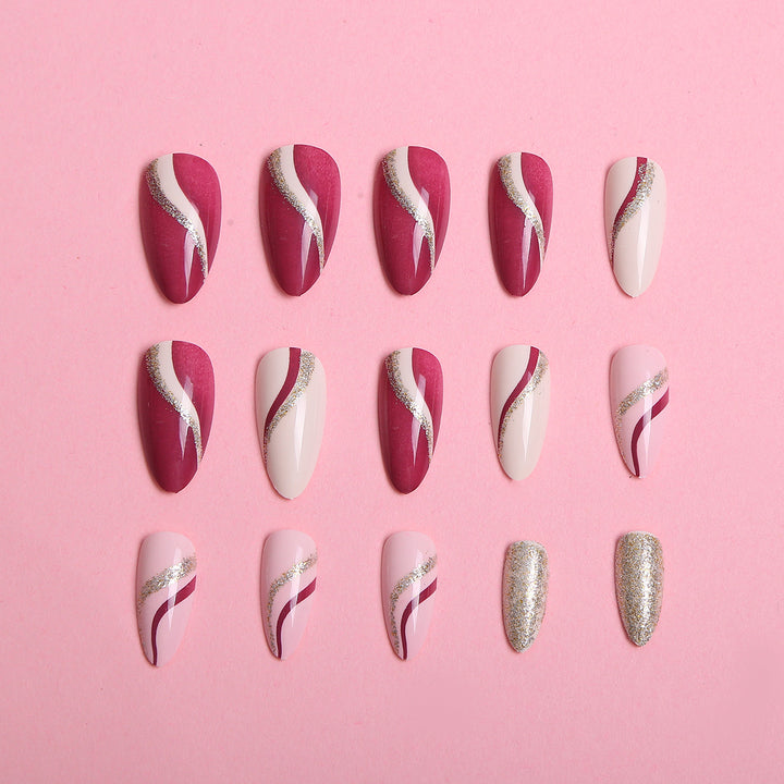 Floral Decorated Press-On Nail Set Kalsten