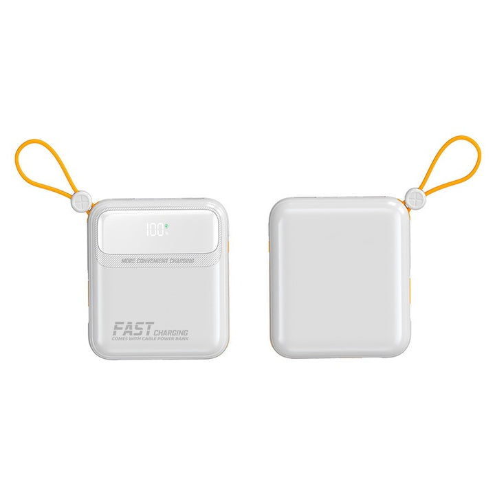 Portable power bank with integrated charging cable and digital display Kalsten