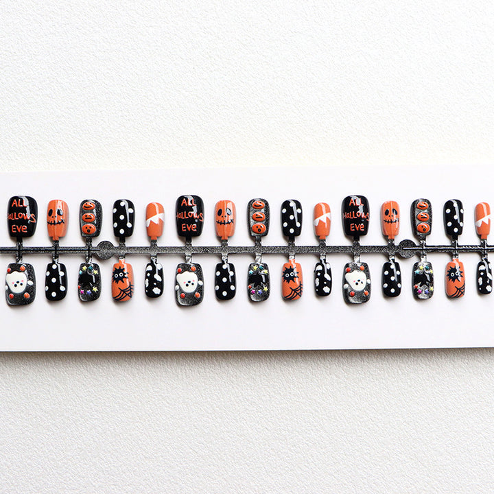 Festive Halloween-Themed Press-On Nail Set Kalsten