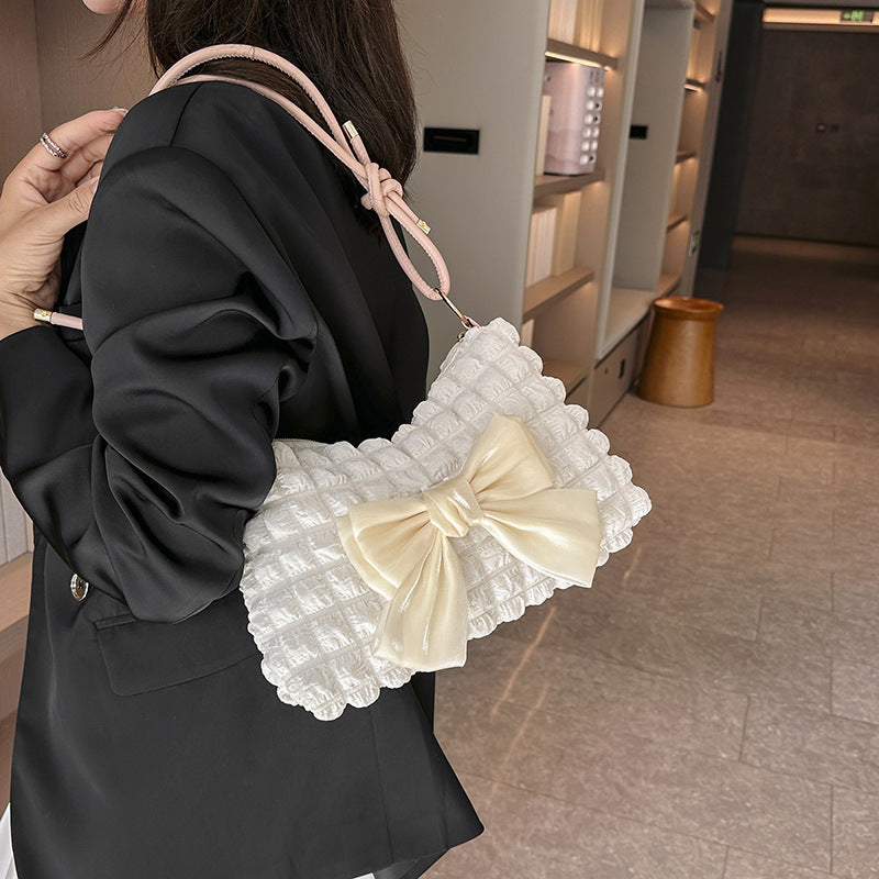 WoBow-Embellished Textured Handbag Kalsten