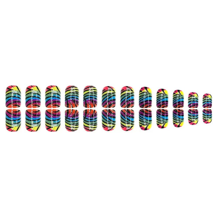 Creative nail art set with glittering rainbow pattern Kalsten